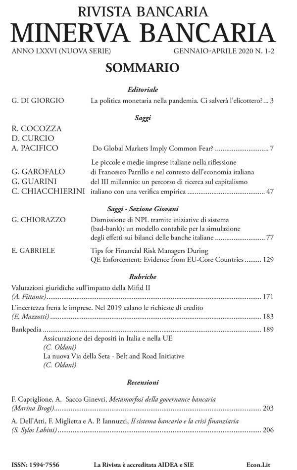 Rivista Bancaria – Minerva Bancaria n. 1-2/2020